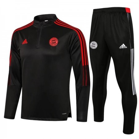 FC Bayern München Kind Trainings Sweatshirt Pak Kwart-Zip 2022-23 Donkergrijze